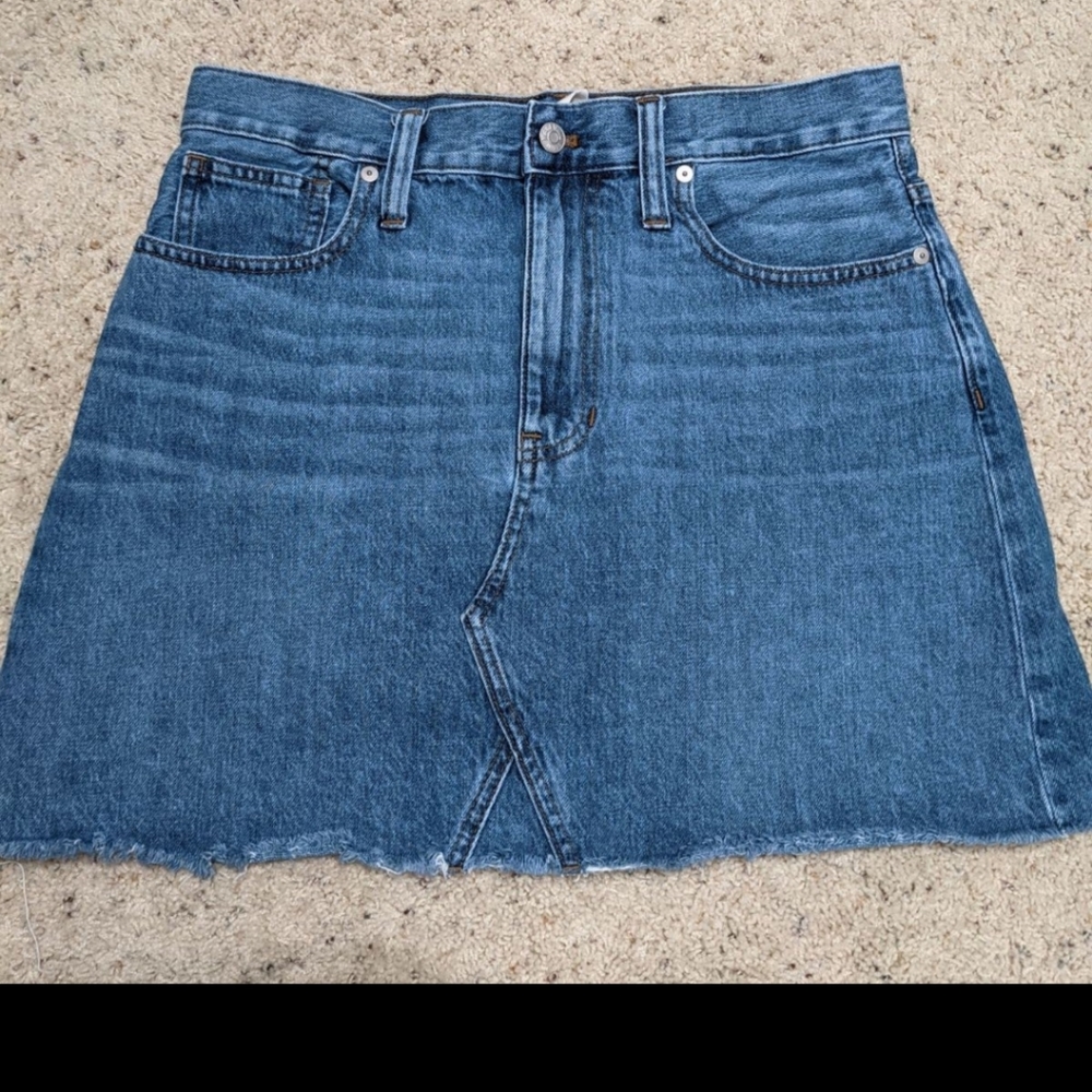 Madewell Rigid Denim A-line Skirt